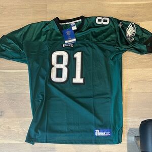 Reebok Eagles Owens Green and Black Men's Jersey